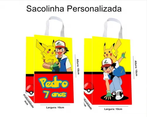 Sacolinha Personalizada Pokemon
