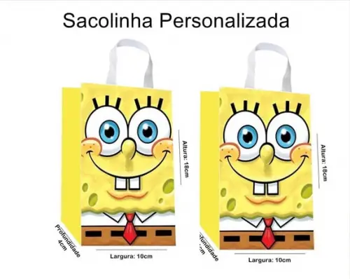 Sacolinha Personalizada Bob Esponja