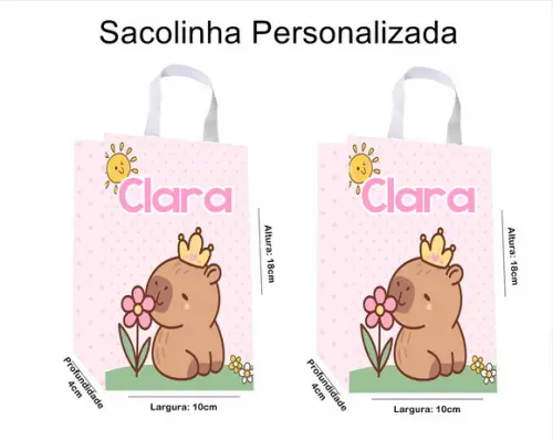Sacolinha Personalizada Capivara
