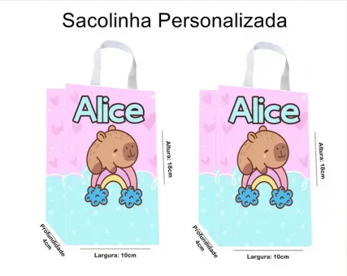 Sacolinha Personalizada Capivara