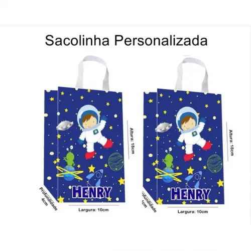 Sacolinha Personalizada Astronauta