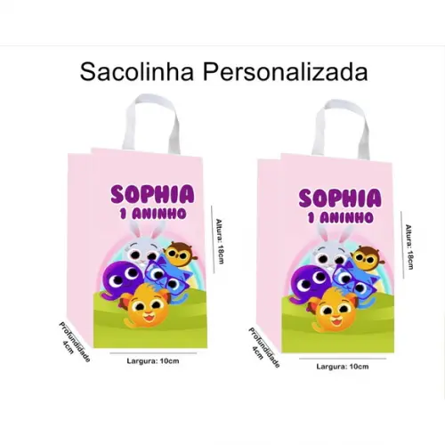 Sacolinha Personalizada Bolofofos Rosa