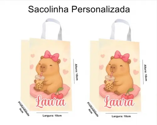 Sacolinha Personalizada Capivara