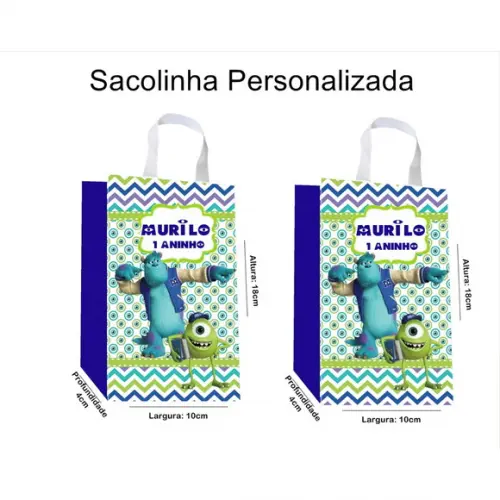 Sacolinha Personalizada Monstros Sa