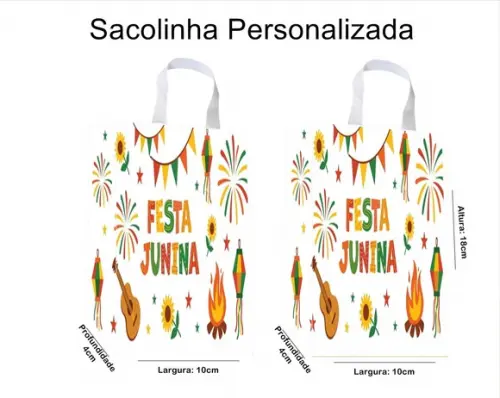Sacolinha Personalizada Festa Junina / Arraia