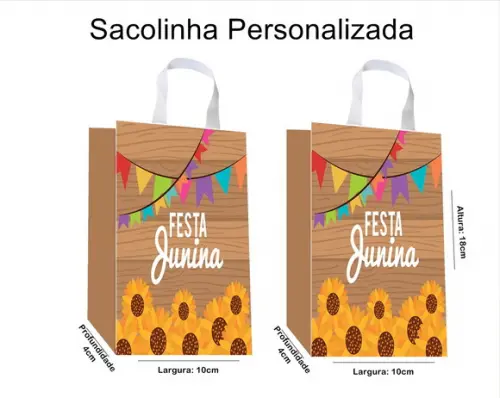Sacolinha Personalizada Festa Junina / Arraia