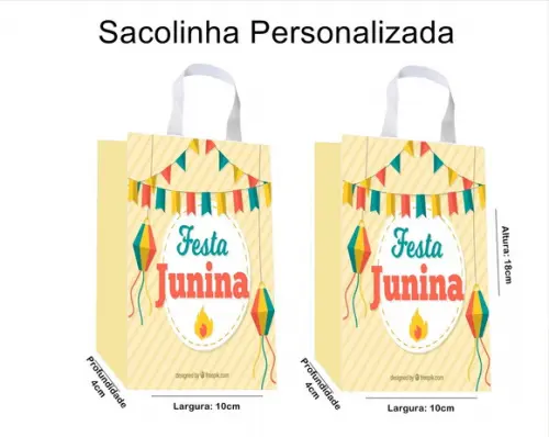 Sacolinha Personalizada Festa Junina / Arraia