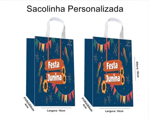Sacolinha Personalizada Festa Junina / Arraia