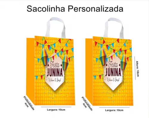 Sacolinha Personalizada Festa Junina / Arraia
