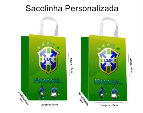 Sacolinha Personalizada Copa do Mundo Brasil