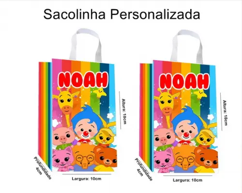 Sacolinha Personalizada Palhaço Plim Plim