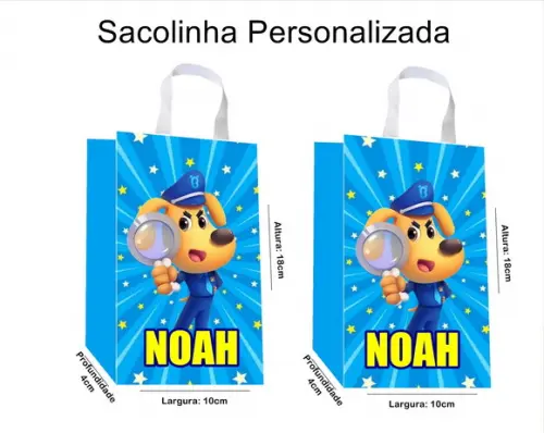 Sacolinha Personalizada Detetive Labrador