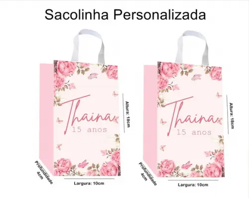 Sacolinha Personalizada Festa 15 Anos