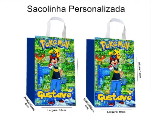 Sacolinha Personalizada Pokemon
