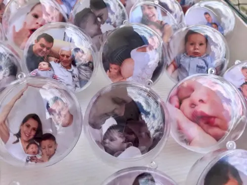 Bolinha de Natal Personalizada com Foto