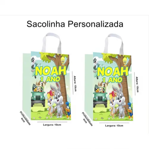 Sacolinha Personalizada Baby Looney Tunes