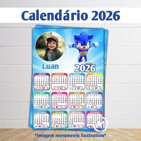 Calendário 2026 Infantil