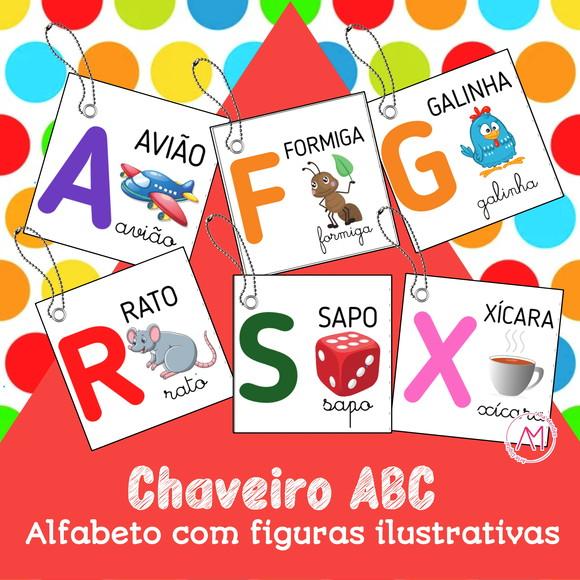Chaveiro Alfabeto Abc - Arquivo Digital