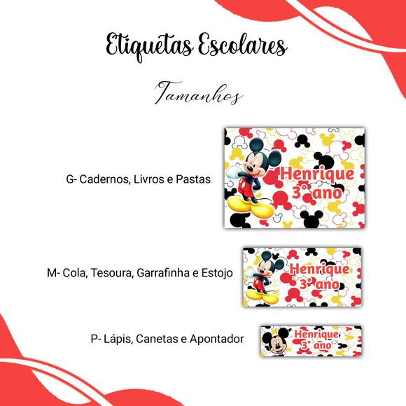 Etiquetas Escolares - Arquivo 56 Temas
