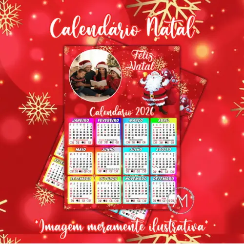Calendário Natal 2026 Arquivo Digital