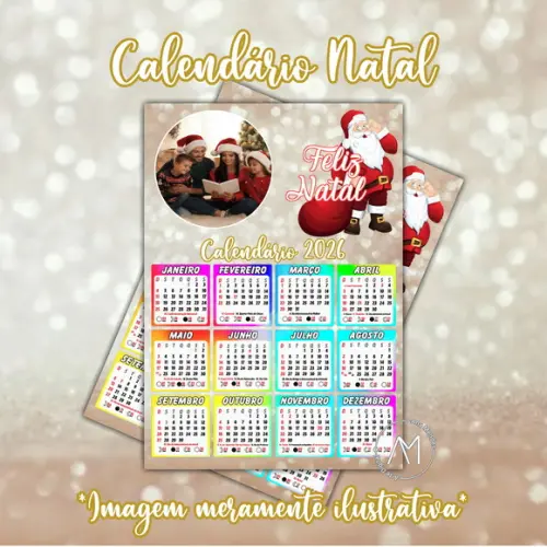 Calendário Natal 2026 Arquivo Digital