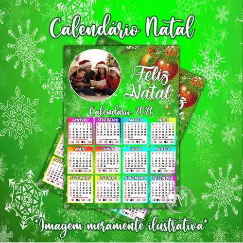 Calendário Natal 2026 Arquivo Digital