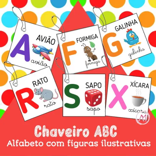 Chaveiro Alfabeto Abc - Arquivo Digital