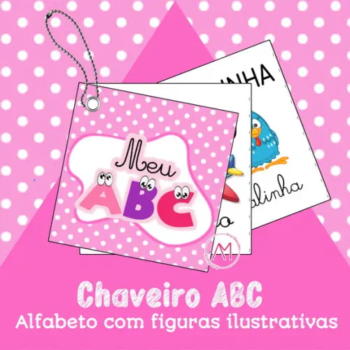 Chaveiro Alfabeto Abc - Arquivo Digital