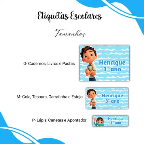 Etiqueta Escolar - Arquivo Digital 56 Temas de Etiquetas