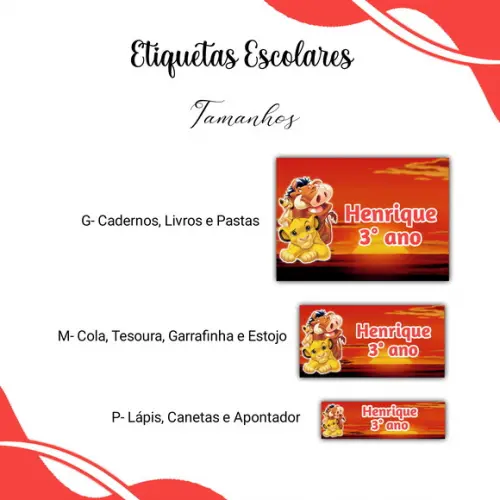 Etiqueta Escolar - Arquivo Digital 56 Temas de Etiquetas