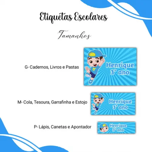 Etiquetas Escolares - Arquivo 56 Temas