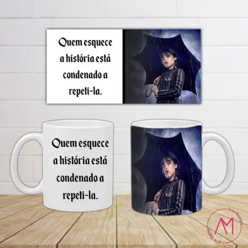 Kit 3 Arte Caneca Wandinha Addams - Arquivo Digital