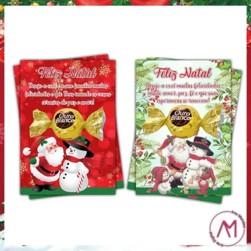 Kit Cartão Bombom de Natal - Arquivo Digital