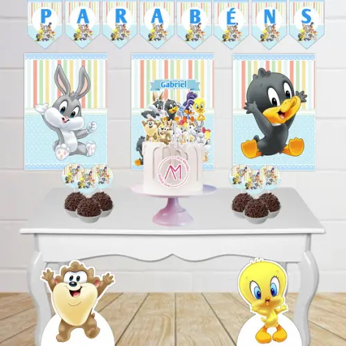 Kit Festa Looney Tunes Baby - Arquivo Digital