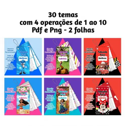 Tabuada Personalizada - Arquivo Digital