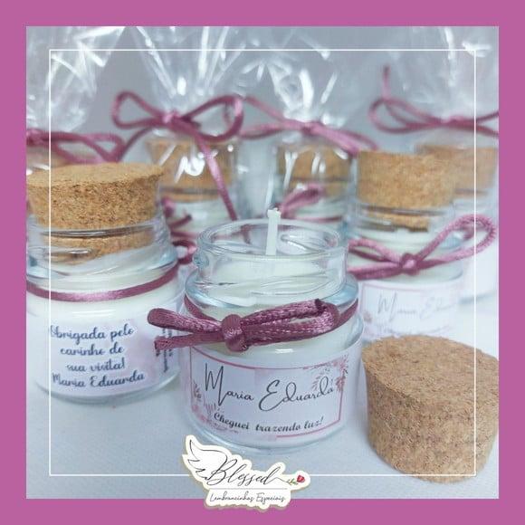Lembrancinha Maternidade Vela Aromática com Embalagem