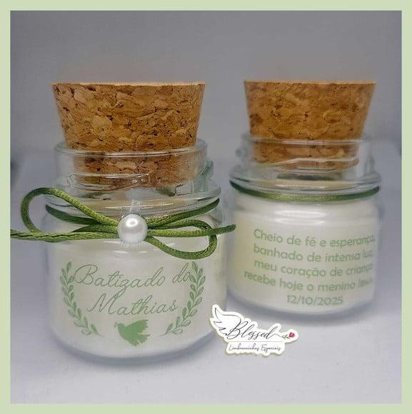 Lembrancinha Batizado Vela Perfumada