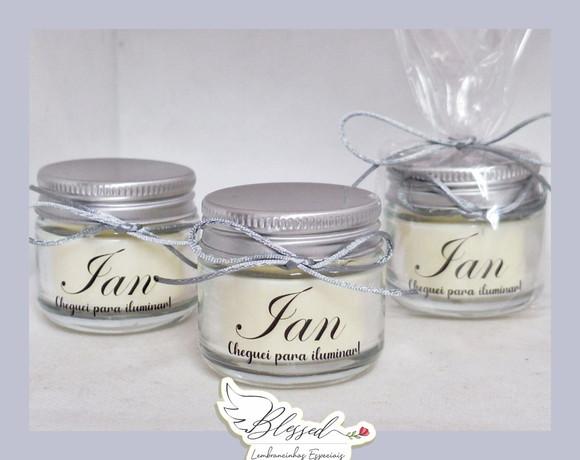 Mini Vela Perfumada com Laço e Embalagem