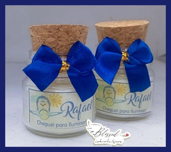 Lembrancinha Maternidade Aviador Vela Perfumada com Laç