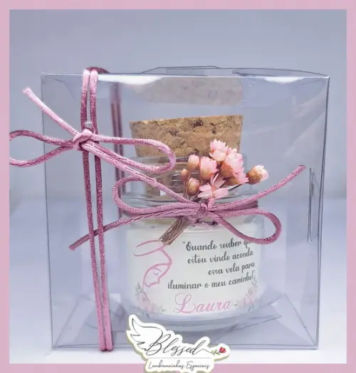 Lembrancinha Maternidade Mini Vela Perfumada
