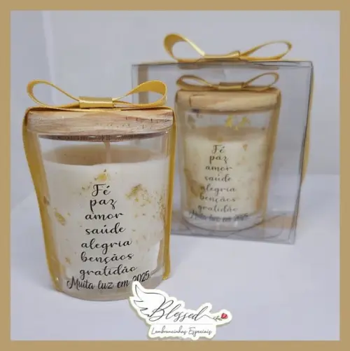 Lembrancinha Batizado Mini Vela Perfumada