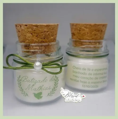 Lembrancinha Batizado Vela Perfumada
