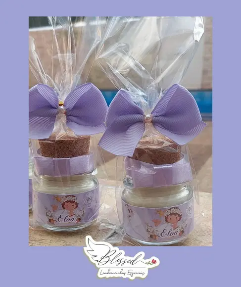 Lembrancinha Maternidade Vela Perfumada com Embalagem e Laço