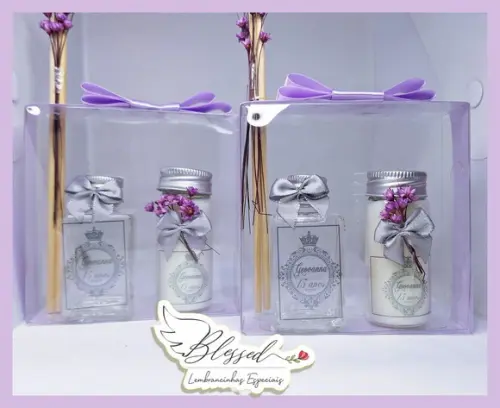 Lembrancinha 15 Anos Kit Aromatizador + Vela