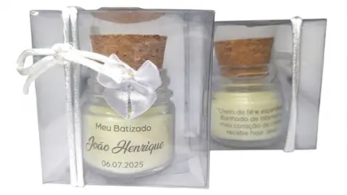 Lembrancinha Batizado Vela Perfumada na Caixinha