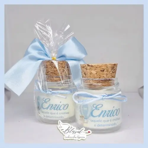 Lembrancinha Maternidade Vela Perfumada com Embalagem