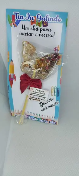 Lembrancinha Maternidade Infusão de Chá no Palito