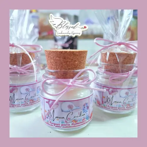 Lembrancinha Maternidade Vela Perfumada