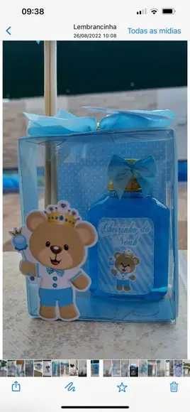 Lembrancinha Maternidade Aromatizador Ursinho Princípe