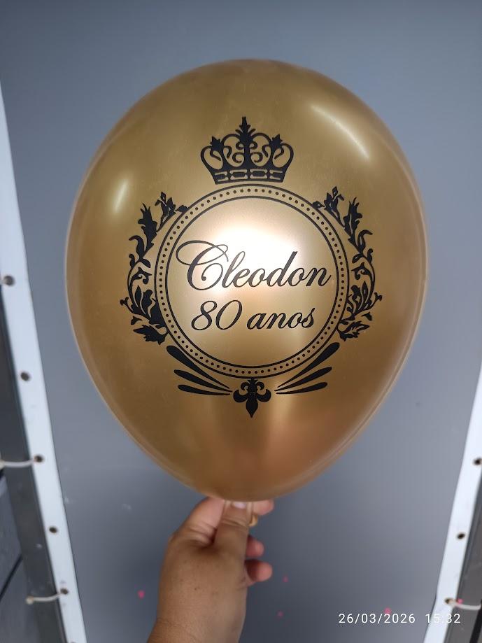 Bexigas Látex Metalizadas Personalizadas no tema da sua festa